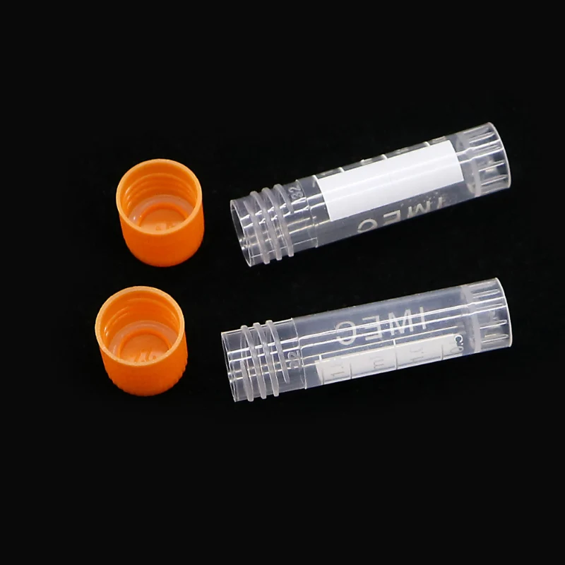 Tubos de congelación de criotubos de laboratorio, tubo de centrífuga para análisis de laboratorio con tapa de rosca de colores, de criopreservación