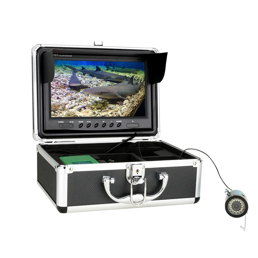 9inch Fish Finder Underwater Fishing Camera15pcs Infrared Lamp HD 1080P 15/30M Camera+15pcs White LEDs For Ice Fishing