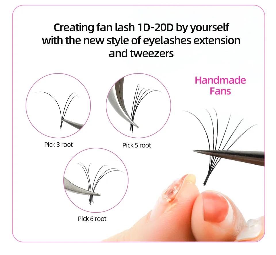 RUJADE Russian Volume Individual Lash Extensions Silk Volume & Classic Lash Soft Matte Professional Eyelash Extensions Supplies