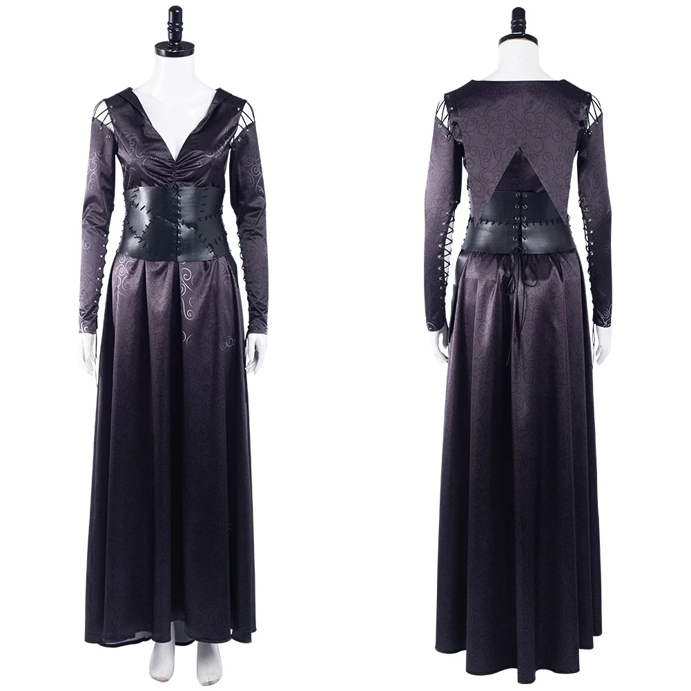 Bellatrix Lestrange Cosplay Costume Dress Outfits Halloween Carnival Suit