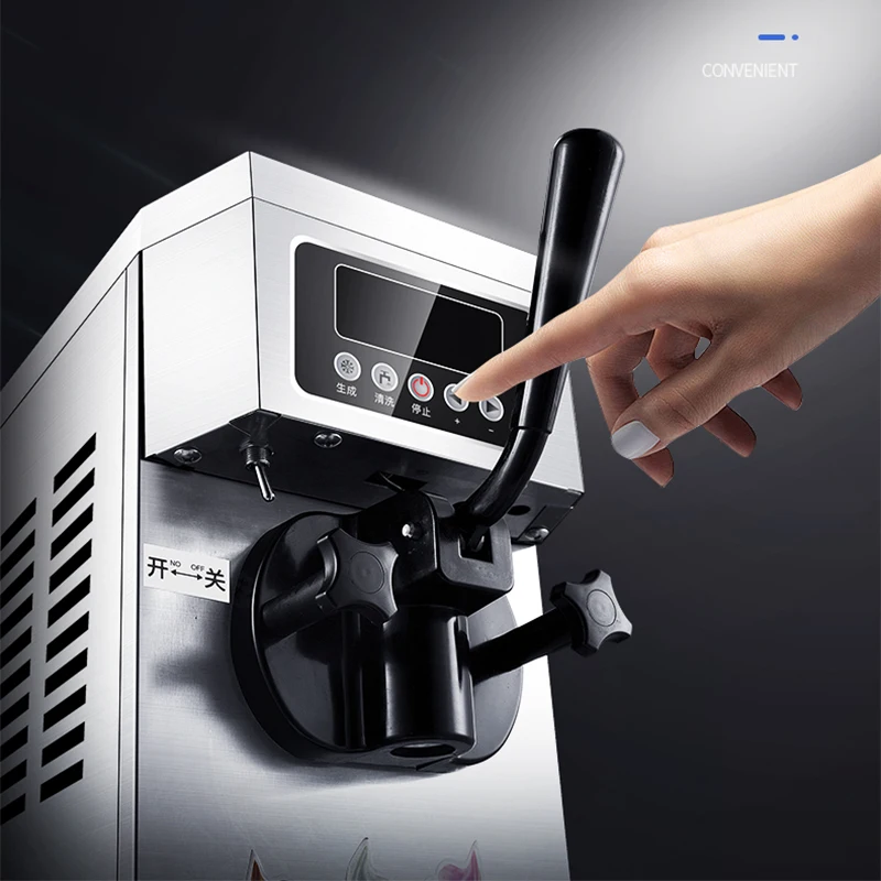 Машина для мороженого, коммерческая автоматическая маленькая настольная машина для мороженого с конусом, мини-машина для мороженого