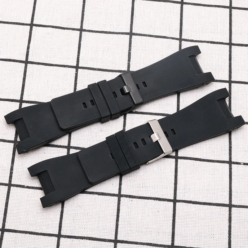 Notch wrist strap for Diesel DZ1216|1273|4246 watchband silicon water proof Dedicated bracelet 32*17mm black watch band