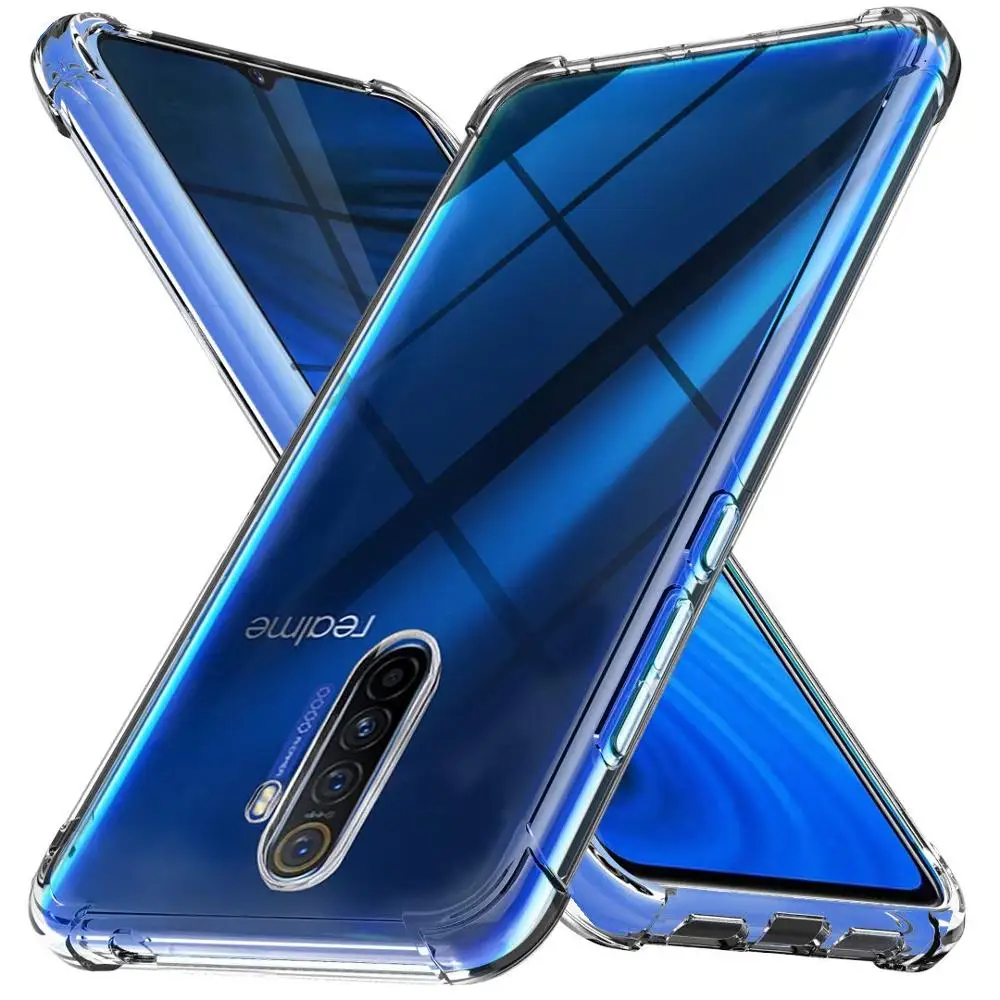 Transparent Soft Case For Realme X2 Pro Reinforced Corners Silicone Cover For Realme 6 6i XT c2 Bumper on Realme 5s 5 Pro 3 x50