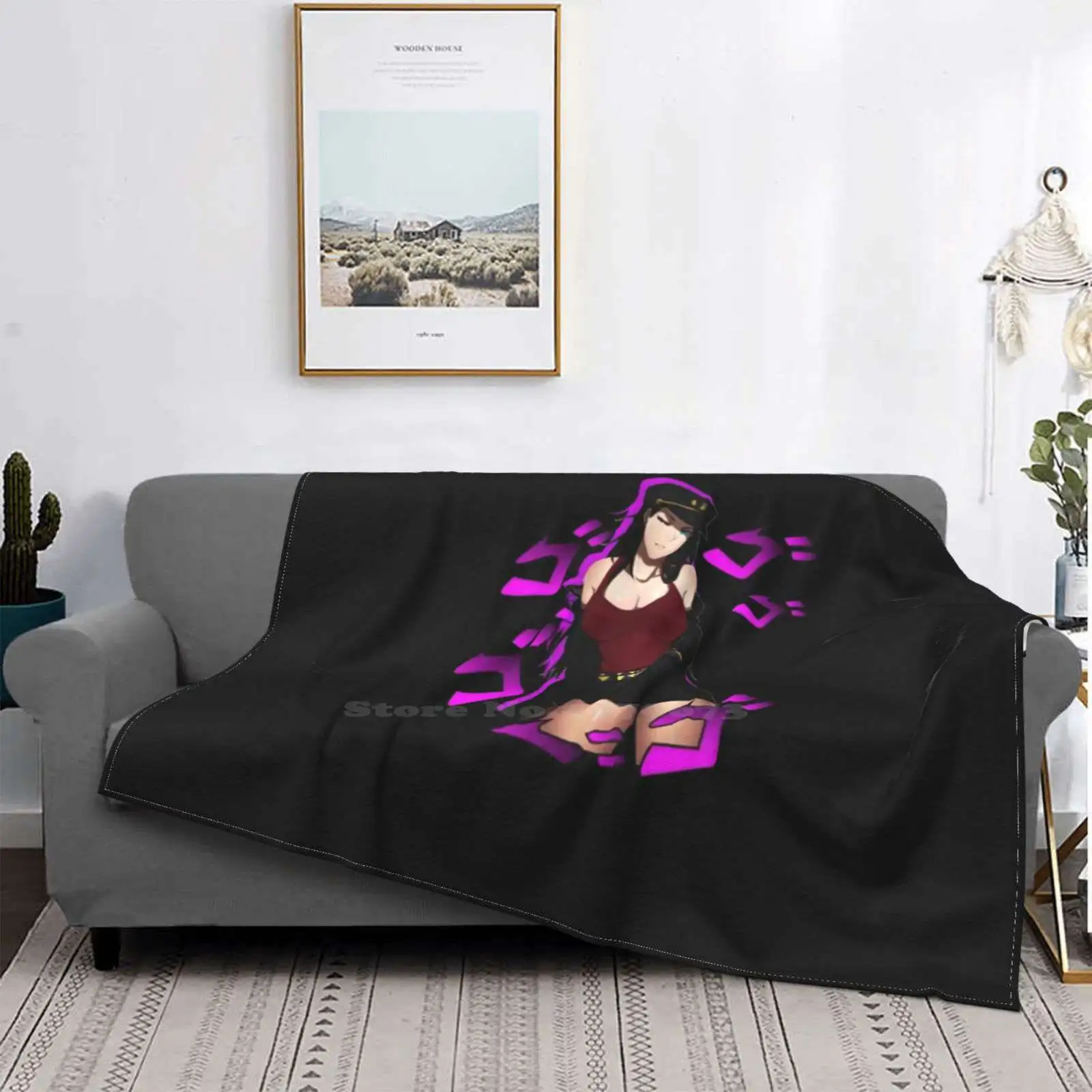 Jojo Girl-Four Seasons Comfortable Warm Soft Throw Blanket Jojo Jojos Bizarre Adventure Anime Dio Manga Adventure Jjba