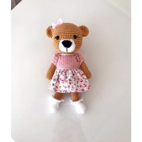 Amour Love Bear, Amigurumi Mesh Baby Length 21 cm