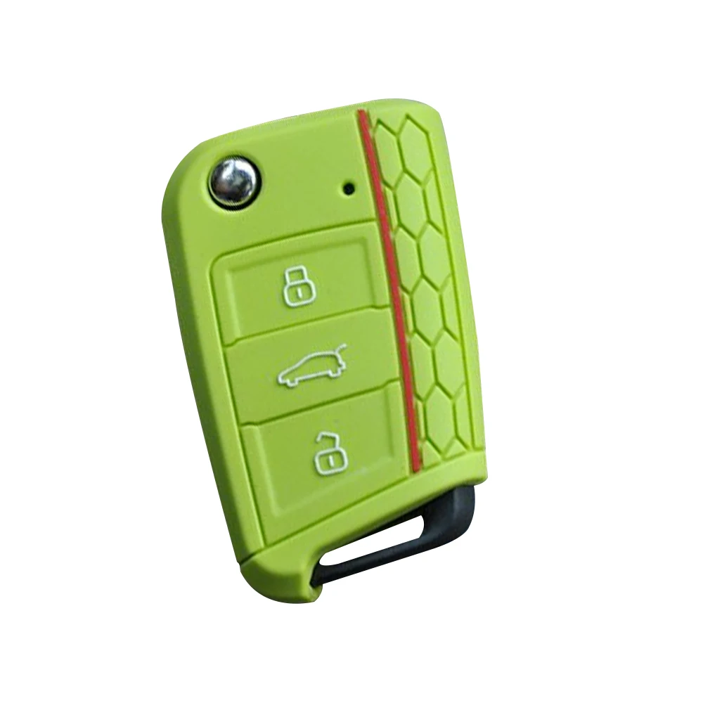 Car Key Case For Volkswagen Golf 7 mk7 For Skoda Octavia A7 Silicone Key Portect Case Key Bag Key Cover car Accessories