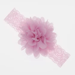 Chiffon flor headband para a menina, laço elástico, para o recém-nascido, infantil, acessórios de cabelo