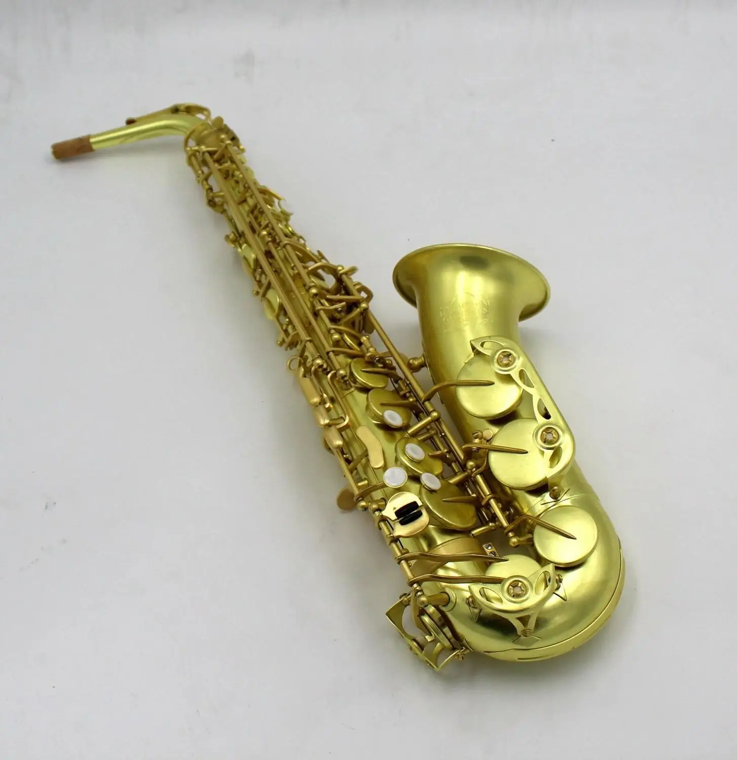 

2020 Double 11 Promotion Professional Alto Saxophone Eb Tune New Unlacquer Brass Plated With Case Free Shipping