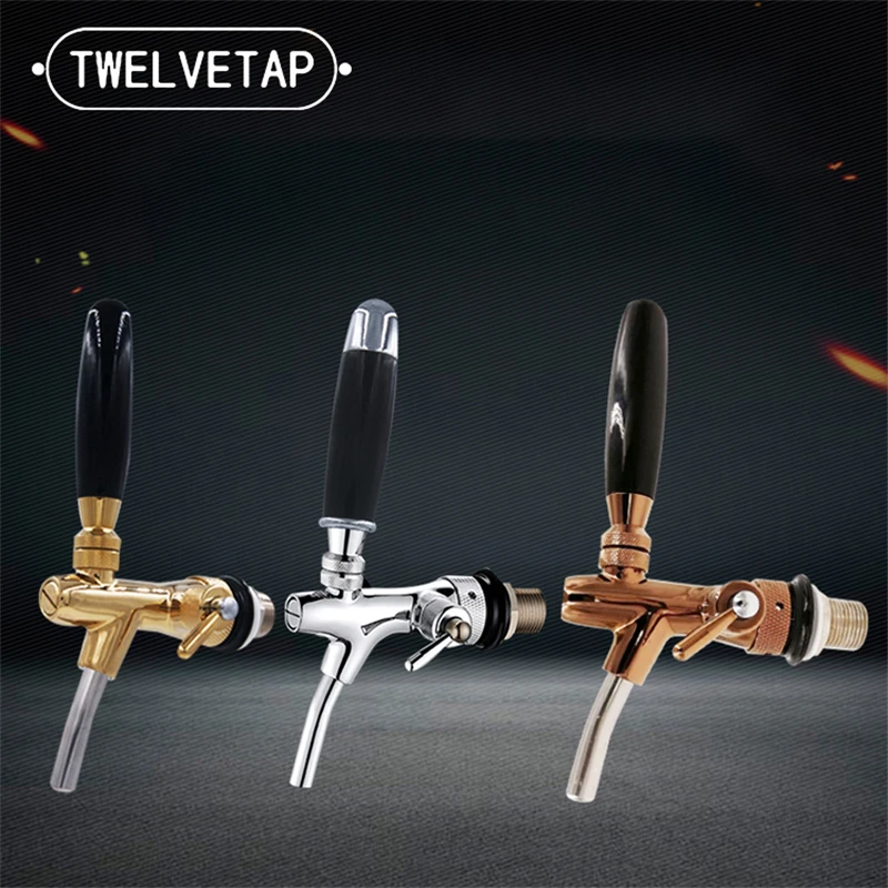 TWELVETAP-Adjustable Beer Tap, Drinking of Barreled Beer Machine Valve, Wine Faucet for Home Bar, Club Brewing, FD-814T