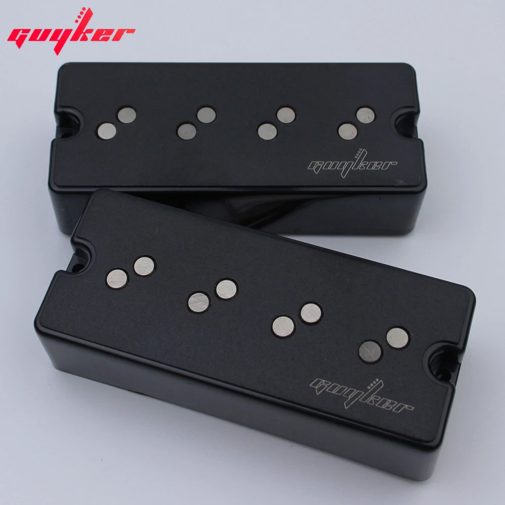 

1 SET Double Noise Reduction Pickups Split Coil Humbucking 4 String Bass Pickups Bridge + Neck Alnico Black