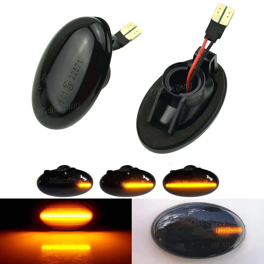 1 пара для Mercedes Benz Smart W450 W452 1998-2007 плавные сигнальные огни автомобильный динамический фонарь задний боковой маркер класса A W168 Vito W639 W447