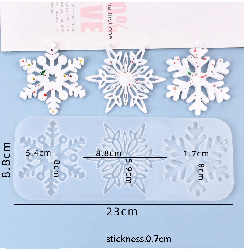 Silikon Form Anhänger Schneeflocke Weihnachten Hohl Ornamente Schmuck, Die DIY Werkzeug UV Epoxy Harz Casting mould Dekorative Handwerk