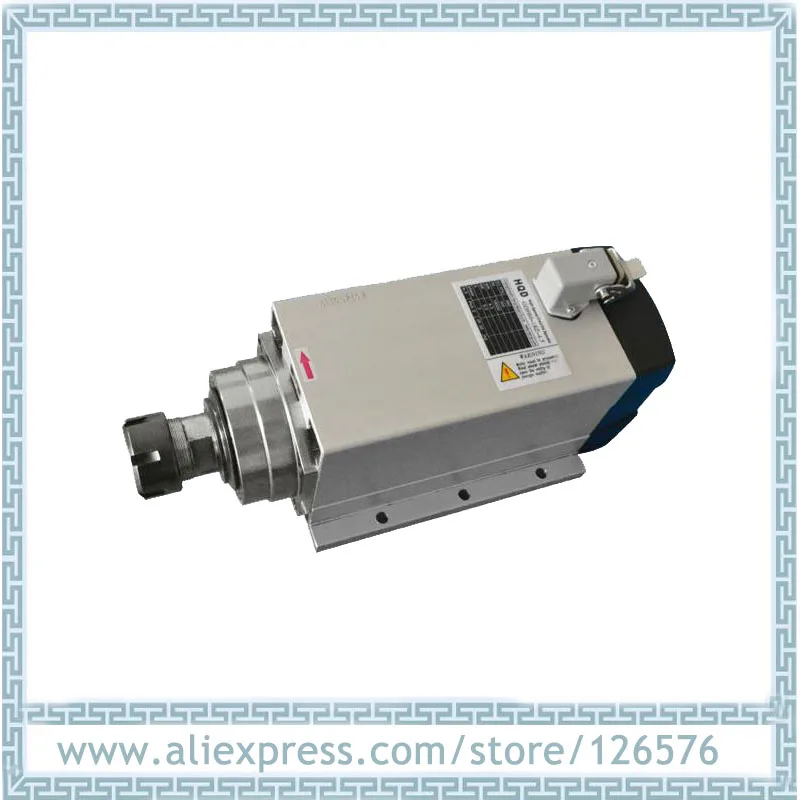 GDF60-18Z/7.5 7.5kw ER32 18000rpm 4 Ceramic bearings Large power engraving spindle Square shape air cooled Spindle Motor