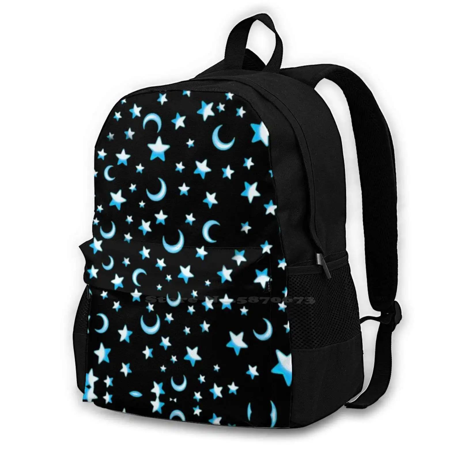 Silver Night Sky Backpack For Student School Laptop Travel Bag Night Sky Projector Night Sky Sword Night Sky Petunia Night Sky