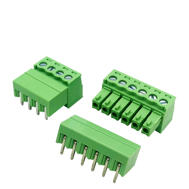 Connecteur de nuit de borne à vis PCB, prise d\'en-tête de broche de fiche, 15EDG, 3.81mm, 3.5mm, KF2EDG, 2 P, 3 P, 4 P, 5 P, 6 P, 7 P, 8P, 10 pièces