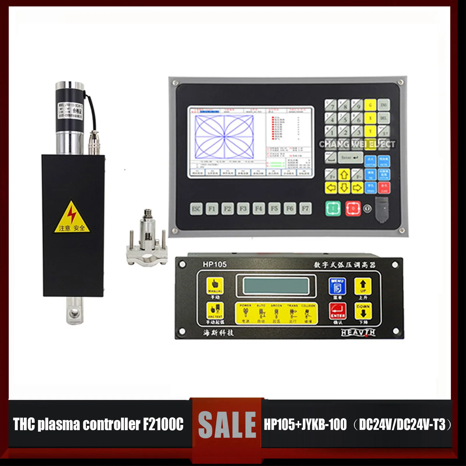 New Update Thc Plasma Controller F2100c/ Hp105 Cutting Torch Height Controller + Lifter Jykb-100-dc24v For Plasma Cutting Machin