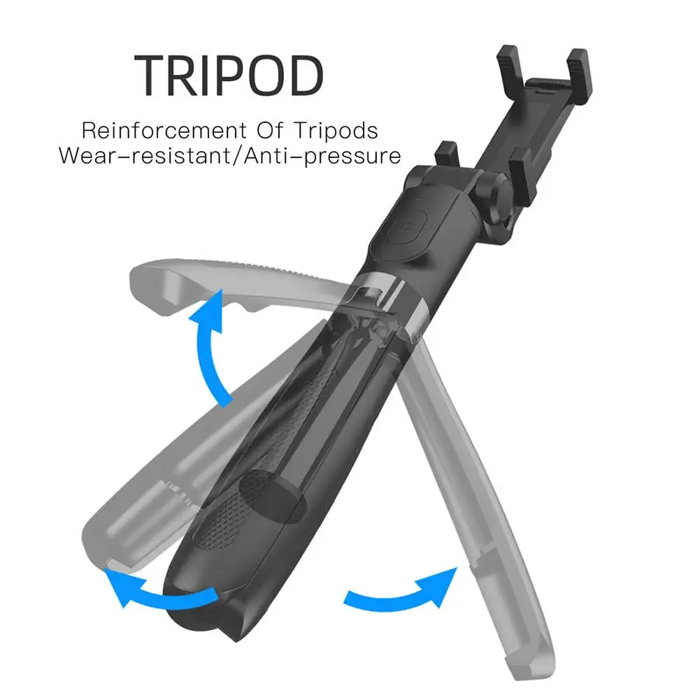 Professional ขาตั้งกล้อง Selfie Stick สำหรับโทรศัพท์มือถือ Photo หมุนเสาบลูทูธรีโมทคอนโทรลขาตั้ง Live Broadcast ผู้ถือ