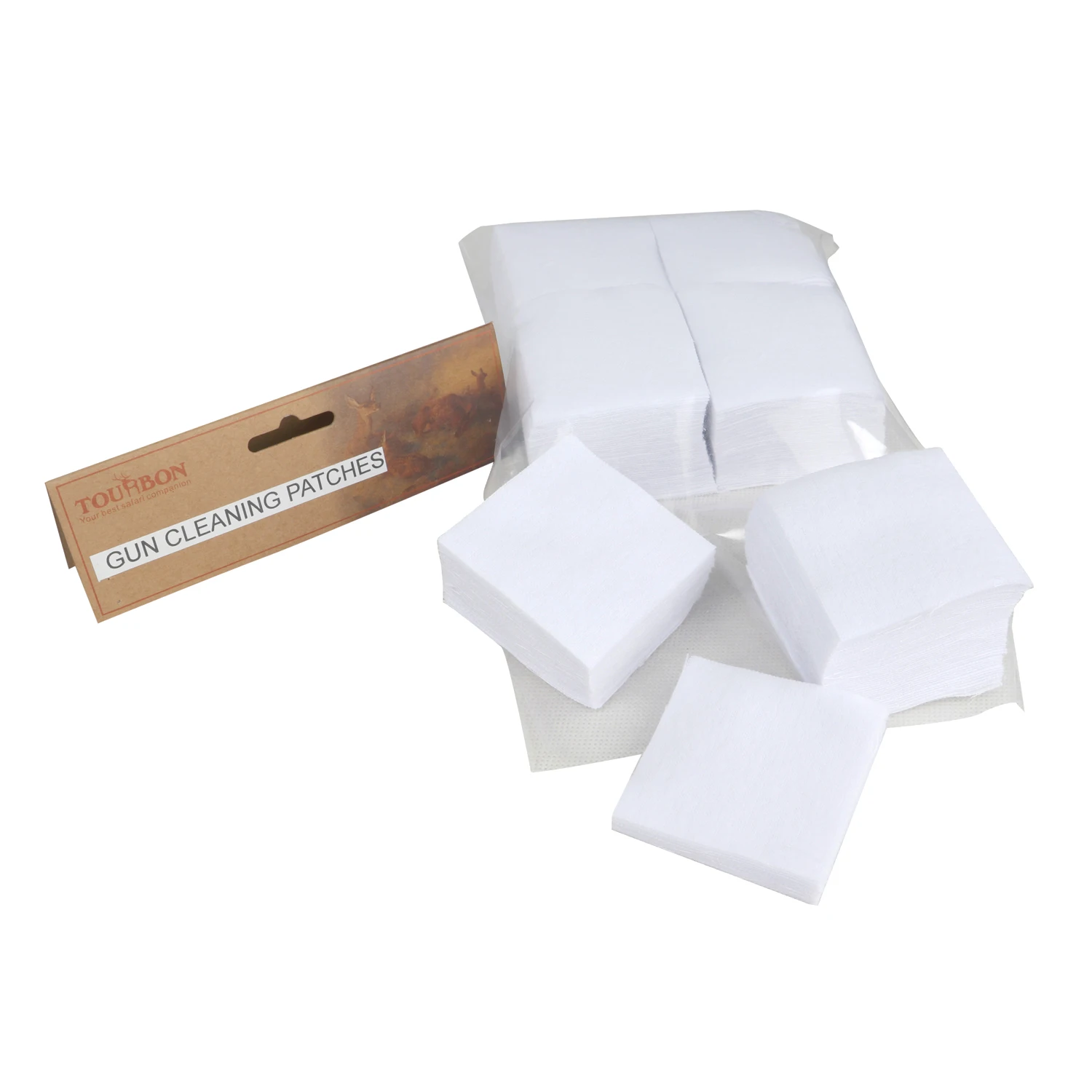 Tourbon-parches de algodón para limpieza de pistola y Rifle, kit de protección para calibre 38-.45, 2-300 "X 2-1/4", 1/4 unidades - imagen 5