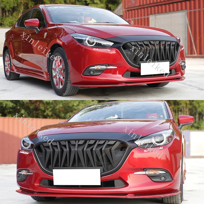 Unpainted Front Bumper Grille Grill fit For 2017-2018 Mazda 3 Axela Replacement Car styling accessories