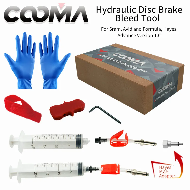 Bicycle Hydraulic Brake Bleed kit for AVID, Formula and Hayes, Advanced Version V1.6