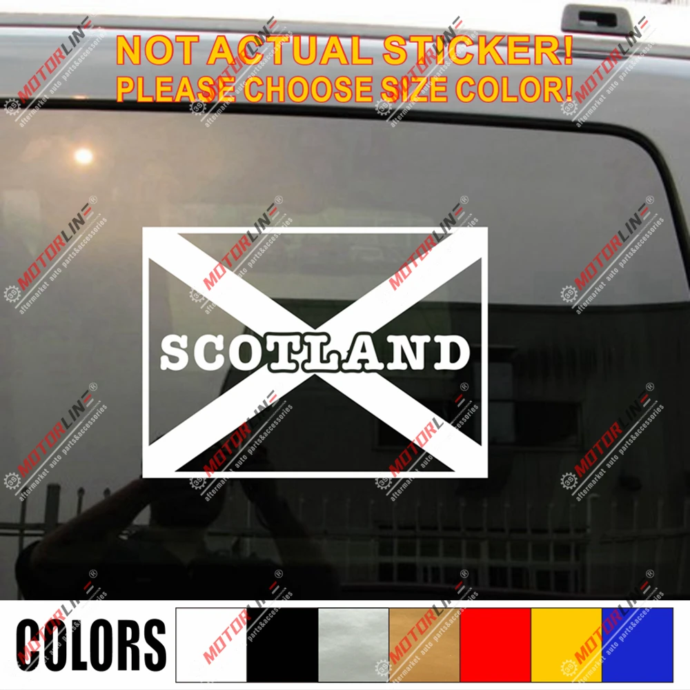 

Scotland Saltire St Andrew Cross Decal Sticker Scottish Flag Car Vinyl pick size