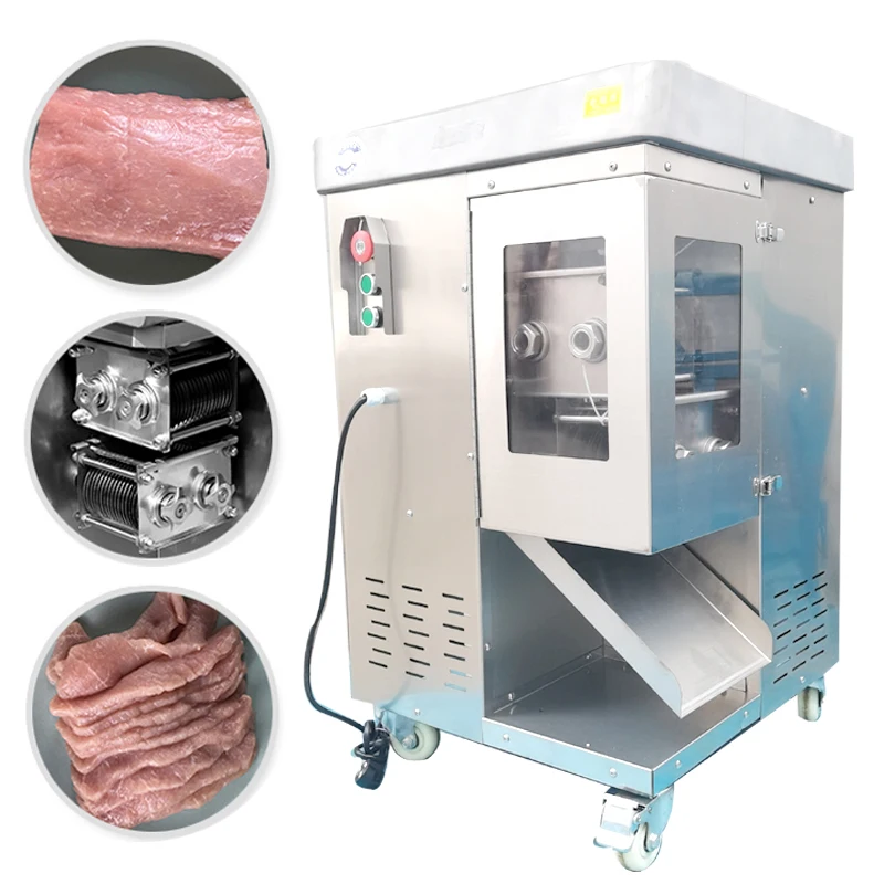 Vertical Meat Slicer For Restaurant Cafeteria Hotel Meat Processing Equipment Multi-function Slicing Shredding Dicing Machine