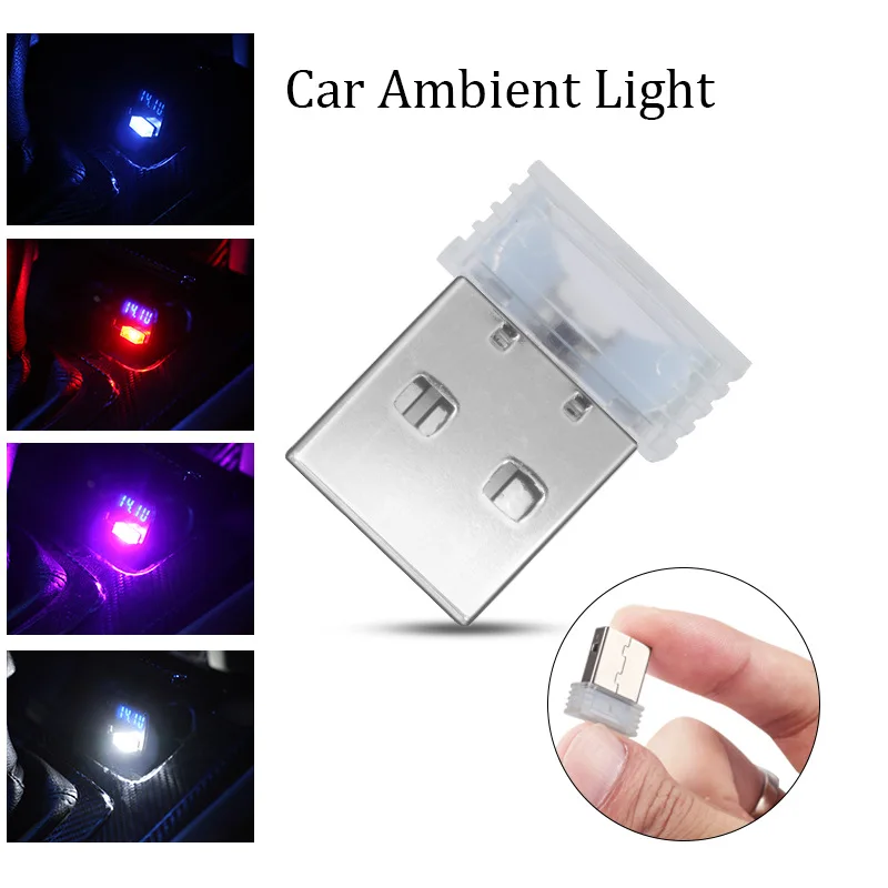 New car usb atmosphere light led decorative light car interior foot lighting lamp car cigarette lighter atmosphere light