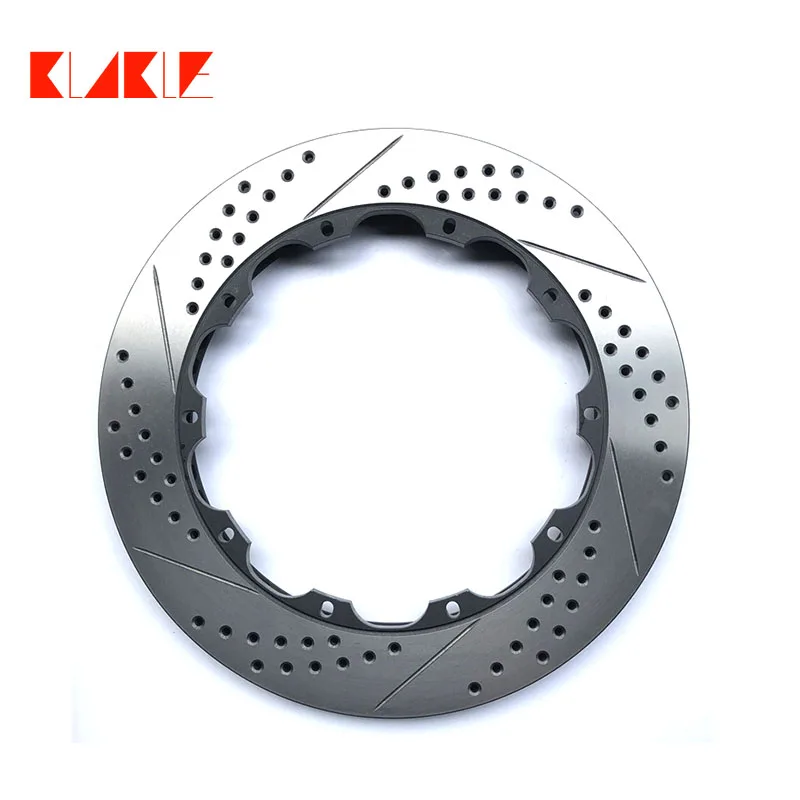 KLAKLE Modified Brake Disc 285*24MM Fish Bone Rotor 10 Mounting Holes Frition Area 46MM Front Axle For BMW E91