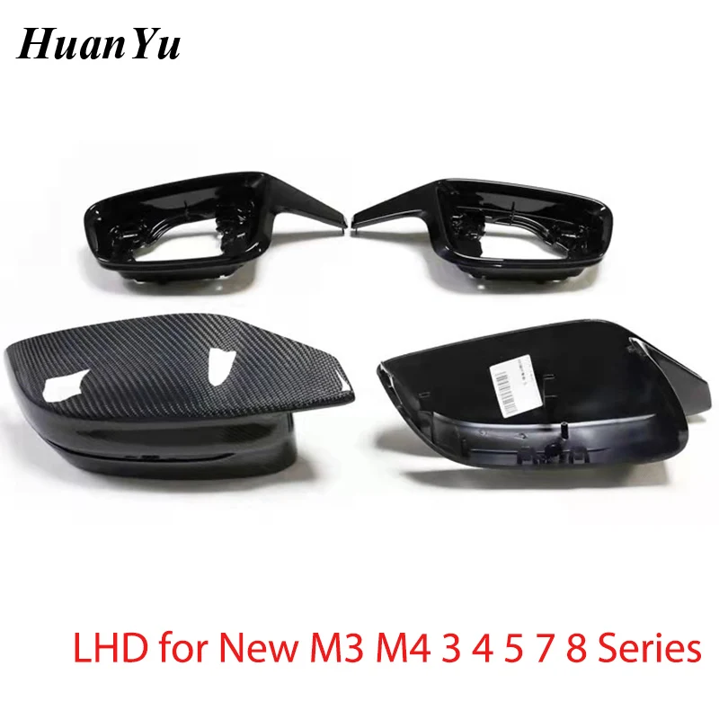 4pcs/set LHD Replacement Mirror Cover M Look for BMW G20 G30 G82 G80 Side Door Rearview Caps Carbon fiber 2019 2020 2021+