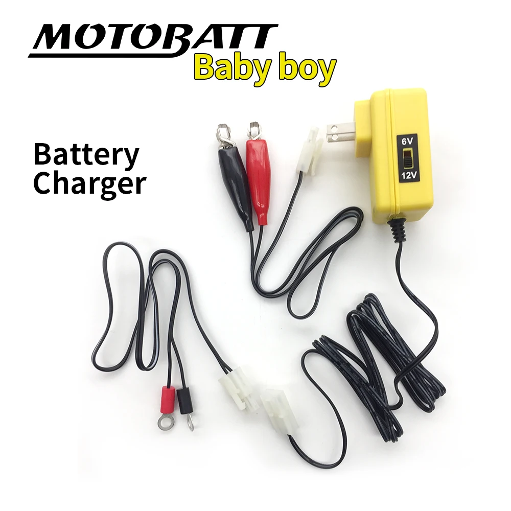 

Motobatte Lead acid Battery Charger 6V 500mA And 12V 500mA Switch Selectable Automatic Charge Motorcycle Accessories