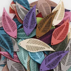 50/100Pcs Faux Leather Mix Small Leaves Tassel Jewelry Curtain Garments Decorative Accessories Key Bag Pendant Craft Tassels DIY