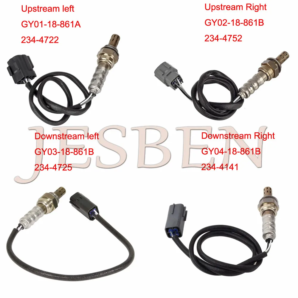 4pcs GY01-18-861A GY02-18-861B GY03-18-861B GY04-18-861B front & rear Lambda O2 Oxygen Sensor Fit For Mazda MPV 2.5L 1999-2001