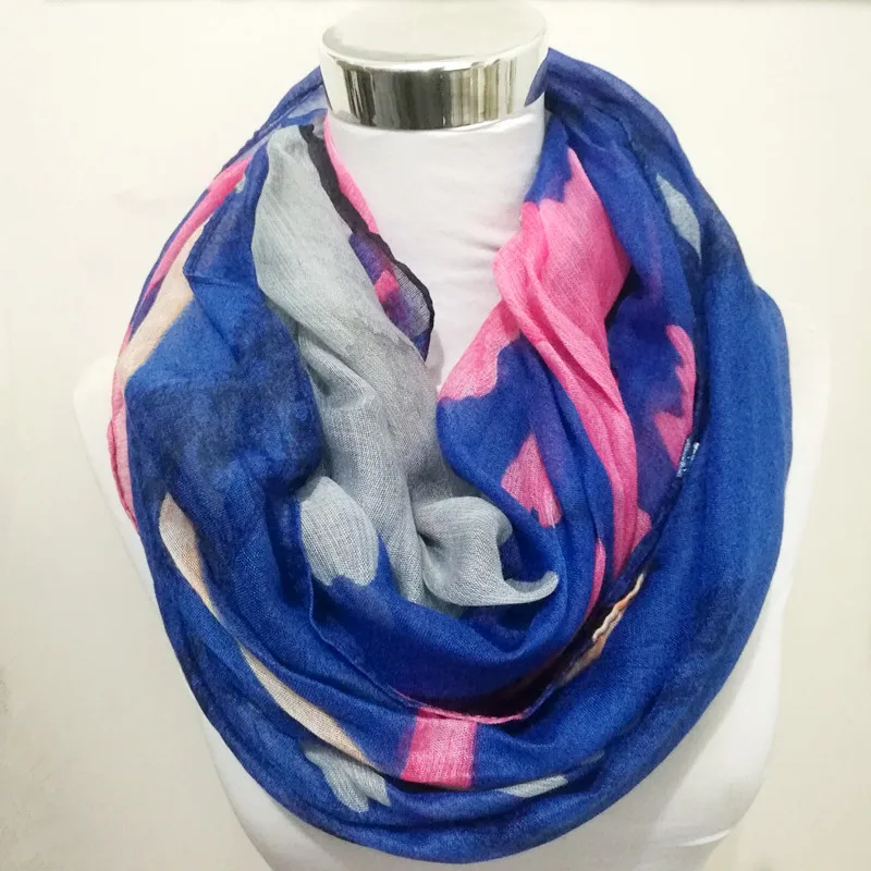 Hot circle scarf woman warm scarf flower luxury brand handkerchief beautiful building Infinity scarf fashion women scarves