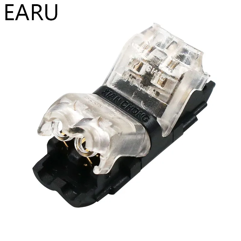 5 Pcs 2pin Spring Connector Wire With No Welding No Screws Quick Connector Cable Clamp Terminal Block 2 Way Easy For Led Strip