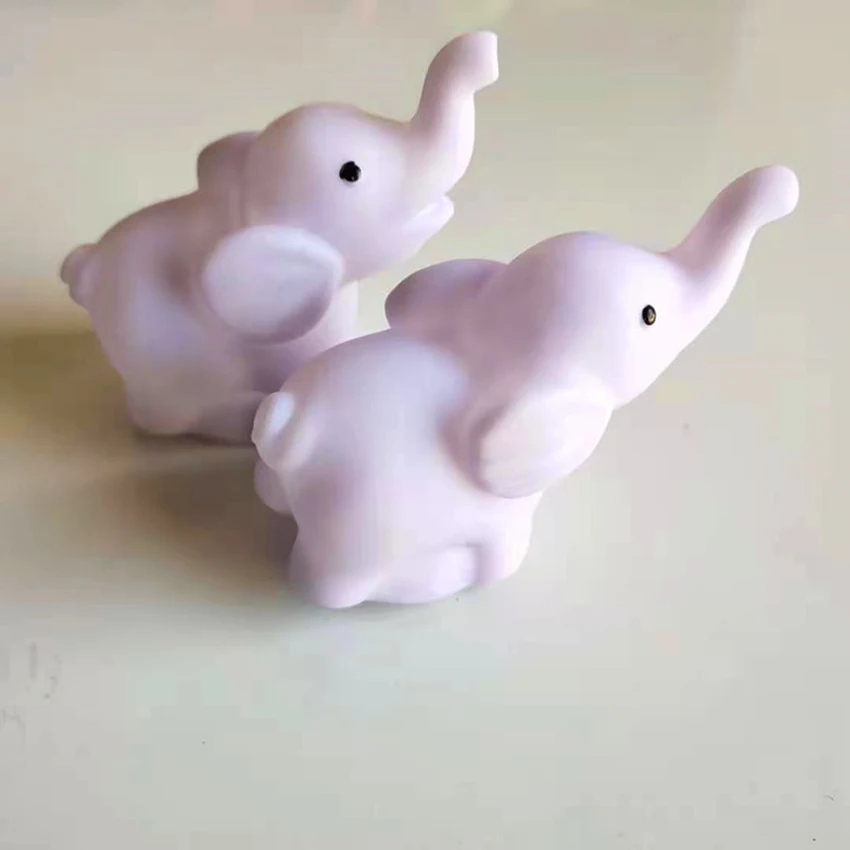 Luci notturne a LED per animali per ragazze e ragazzi-luce notturna in plastica-lampada a forma di elefante adorabile che cambia colore luce notturna per la scuola materna