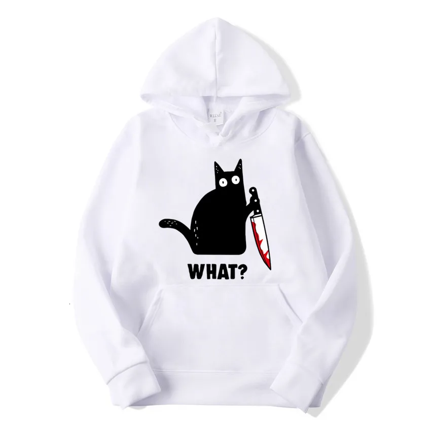 CAT WHAT Oversized Hoodies for Women Clothes Pink Harajuku Print Funny Hip Hop Sweatshirt Clothing Streetwear Hoodies