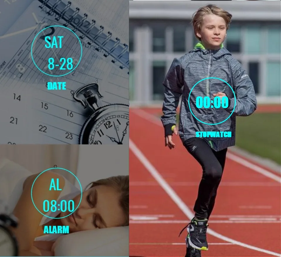 OHSEN-reloj Digital para niños y niñas, cronómetro deportivo electrónico, LED, resistente al agua hasta 50M