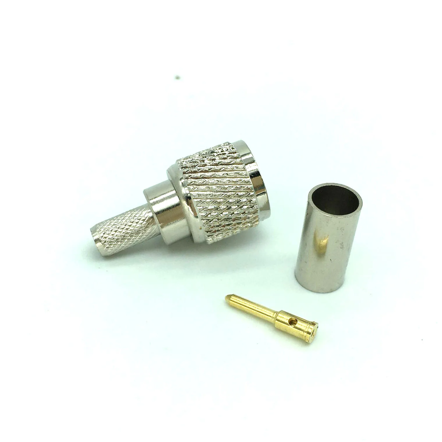 

10PCS mini UHF Male Plug RF Coax Connector Socket Crimp for RG58 RG142 RG223 RG400 LMR195 RF Coaxial Straight Adapter