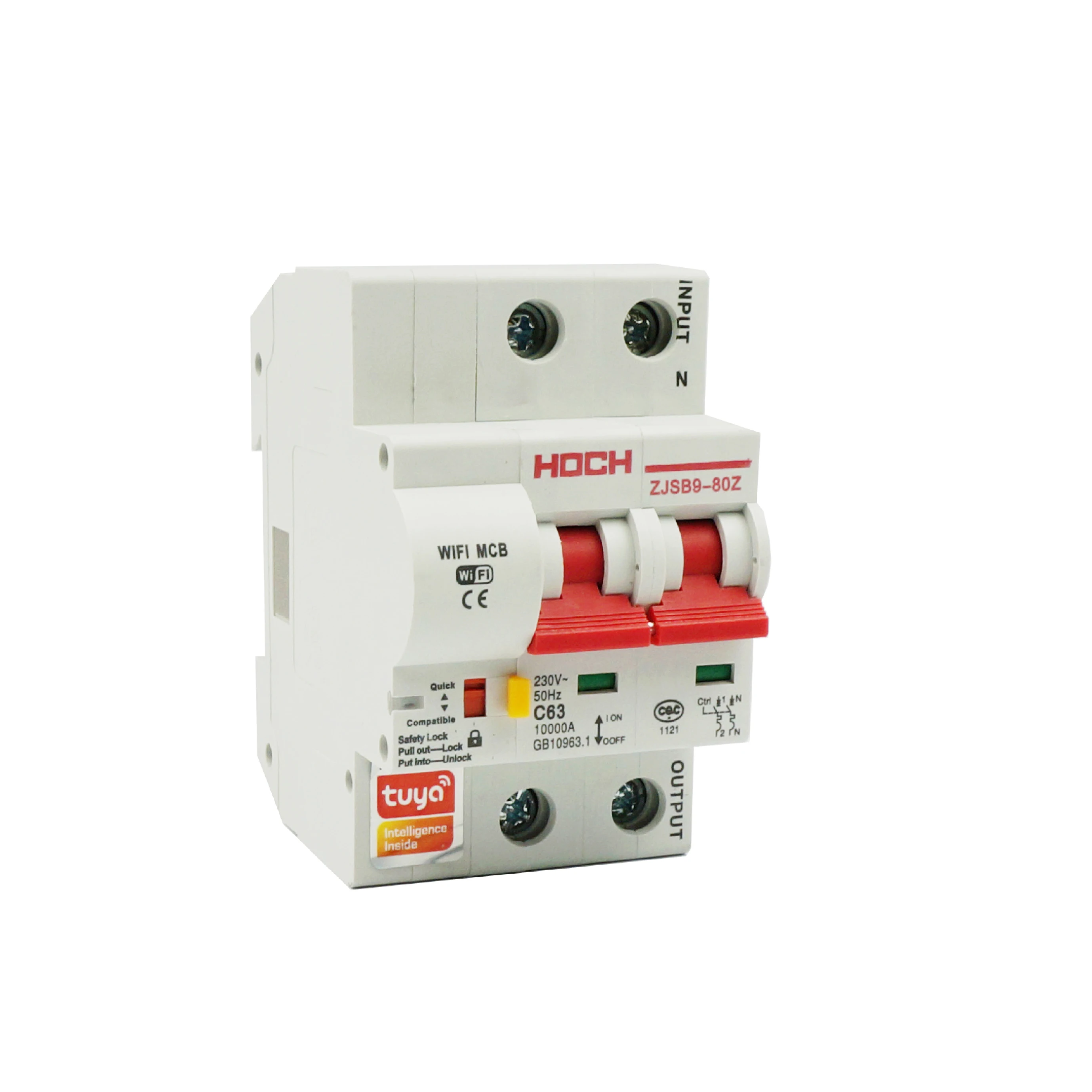 HOCH ZJSB Tuya WIFI Circuit Breaker Smart Life Timer Remote Control 1-4P Intelligent Wireless Switch Factory Free Shipping