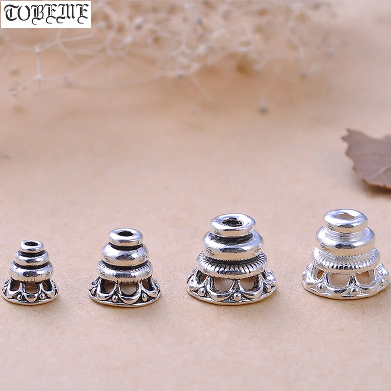 

100% 925 Silver Tibetan Guru Bead Cap Sterling Silver Tibetan Mala's Guru Tower Mala's Findings Bead