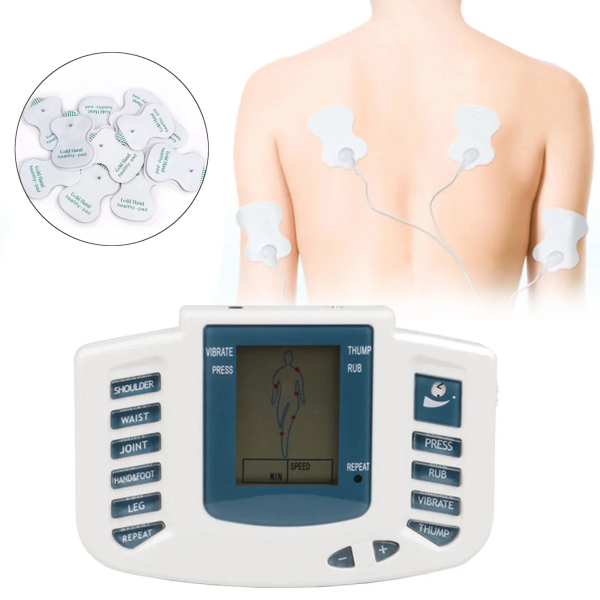 

Tens Pulse EMS Acupuncture Massager Electro Stimulation Electric Muscle Stimulator Electrostimulator Physiotherapy Machine 16pad