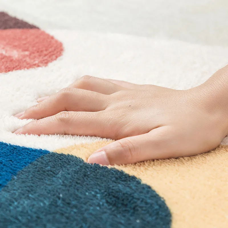 سجاد قطيفة قصير مستدير لغرفة المعيشة ، إكسسوار ناعم مستدير لغرفة النوم ، كرسي كمبيوتر ، سجادة أرضية لغرفة الأطفال