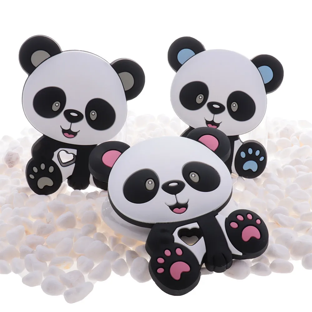 Single Sale Silicone Animal Teether Food Grade Teething Necklace Pendant Accessories Koala Unicorn Bear Hedgehog Panda Bpa Free