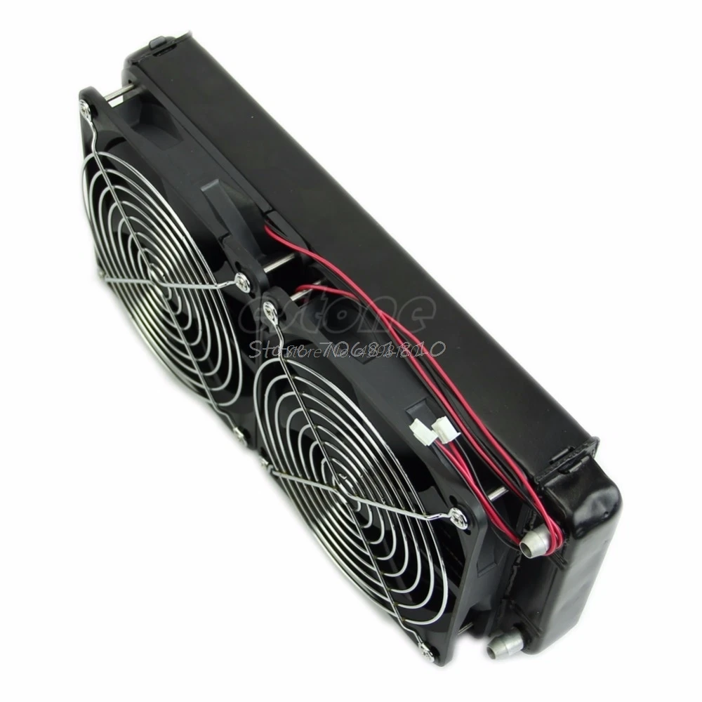 CPU Heatsink Aluminum Computer Radiator Water Cooling Cooler 240mm 2 Fans  Drop ShippingWholesale dropshipping