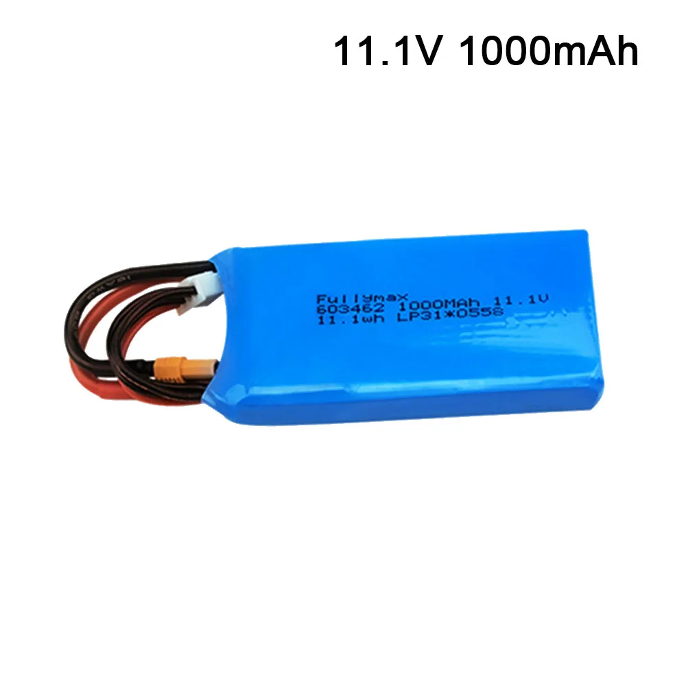 3S 11.1V 1000mAh Lipo Battery For XK X450 FPV RC Drone Spare Parts Accessories Replace Rechargeable Batteries