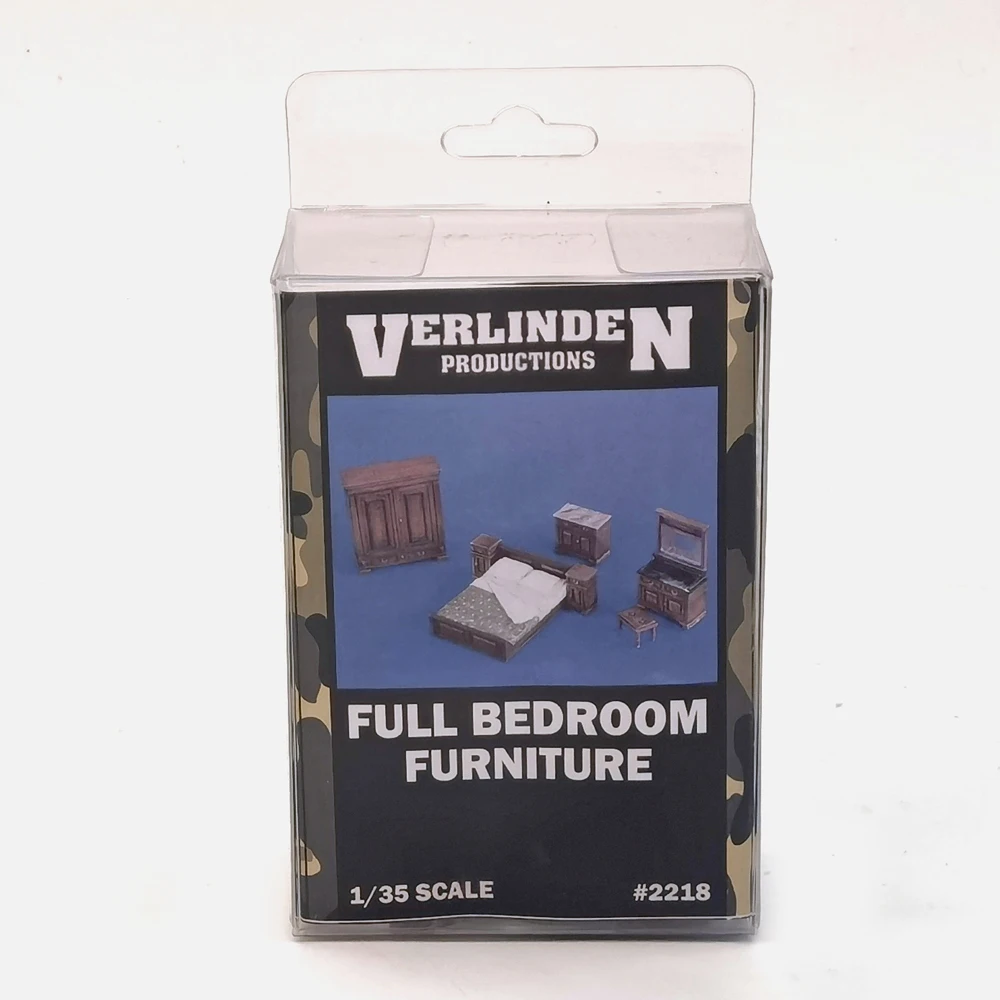 1/35 Scale Full Bedroom Furniture Resin Accessory Kits,VERLINDEN #2218 Unassembled Uncolored