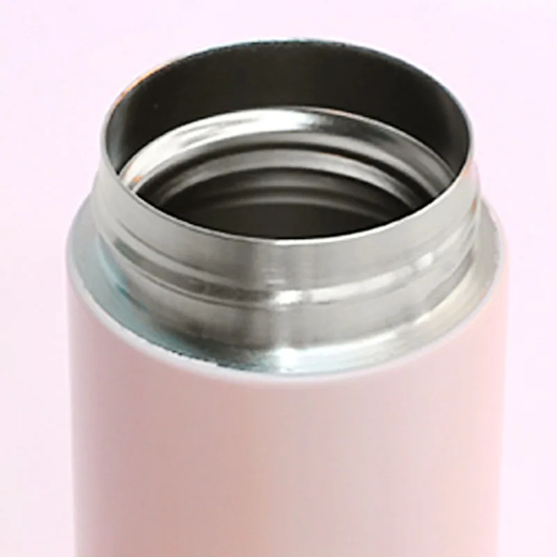 Mini Thermos Stainless Steel Water Bottle Simple Coffee Cup Car Thermos Outdoor Portable Travel Mug Sports Bottle