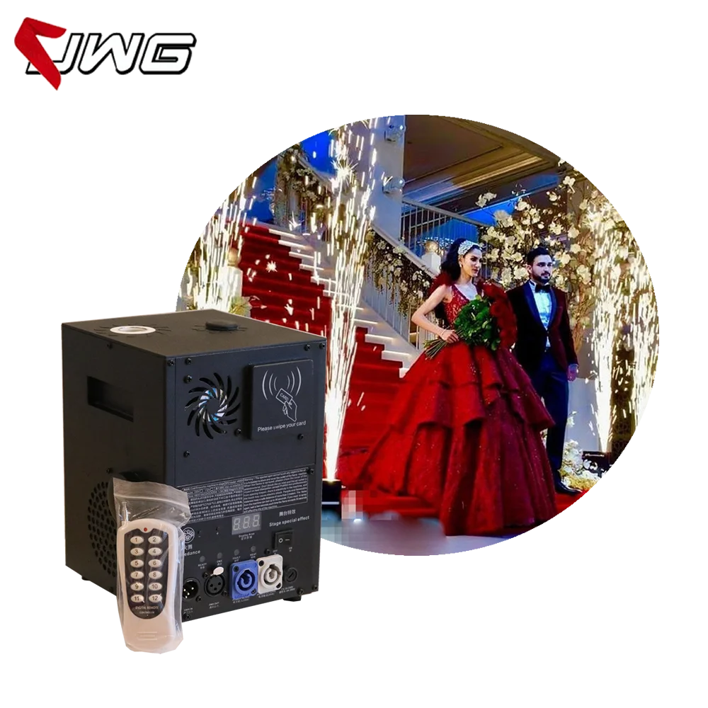 

400W Powder Cold Spark Firework Machine DMX Remote Indoor Fountatin Fireworks for Wedding Christmas Party