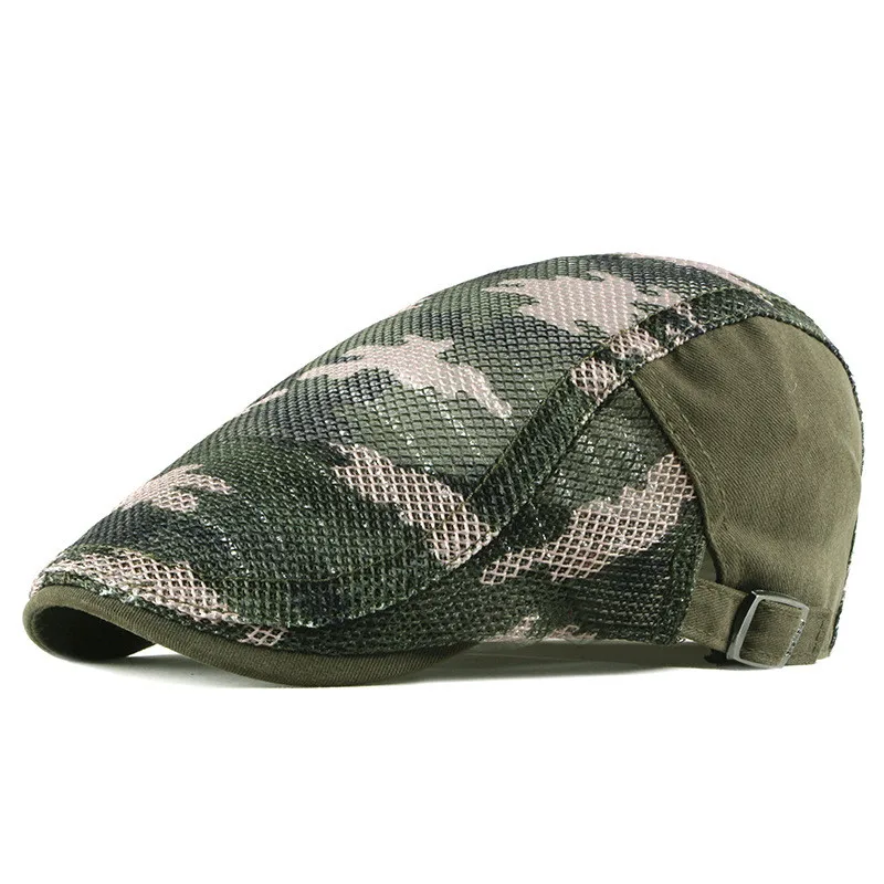 2020 Spring Summer Newsboy Caps Men Camouflage Cotton Flat Peaked Cap Women Painter Beret Hats 23