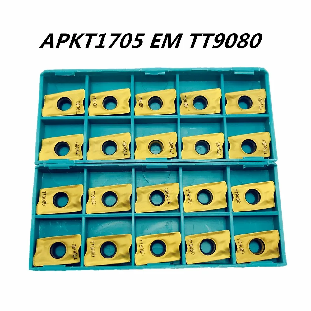 APMT1135 APMT1604 PDER TT9080 Karbida Sisipan APMT CNC Bubut Bagian Alat APKT1705 PER TT9080 untuk Indexable Milling Cutter APKT